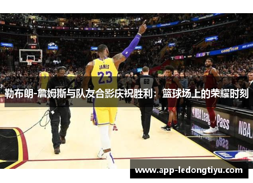 勒布朗-詹姆斯与队友合影庆祝胜利：篮球场上的荣耀时刻